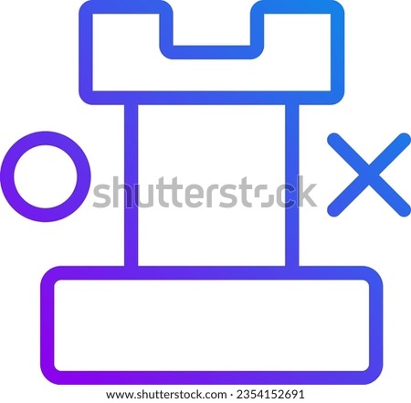 Rook pixel perfect gradient linear vector icon. Strategy and decision making. Business and management. Thin line color symbol. Modern style pictogram. Vector isolated outline drawing