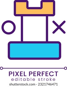 Rook pixel perfect RGB color icon. Strategy and decision making. Business and management. Isolated vector illustration. Simple filled line drawing. Editable stroke. Poppins font used
