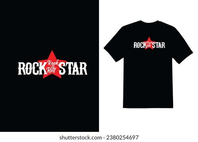 Rook Star typeface t shirt design template 