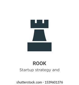 Rook vector icon on white background. Flat vector rook icon symbol sign from modern startup strategy and success collection for mobile concept and web apps design.