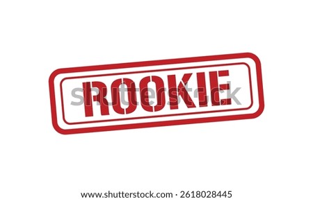 ROOKIE red stamp text vector, rubber stamp