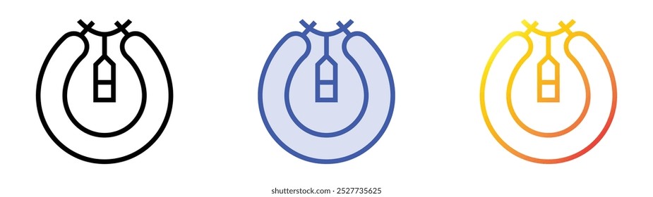 rookworst icon. Linear, Blue Fill and Gradient Style Design Isolated On White Background