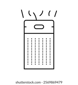 room air cleaner line icon vector. room air cleaner sign. isolated contour symbol black illustration