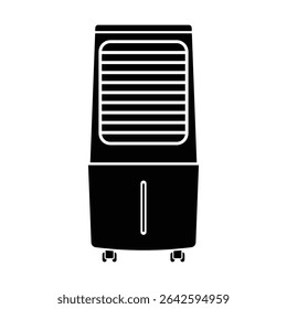 Room air cooler vector icon and symbol design on a white background