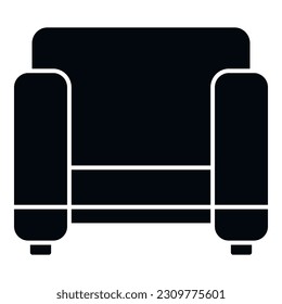 Room armchair icon simple vector. Interior sofa. Modern style