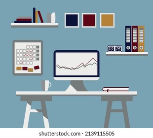 ilustración de diseño de disposición de salas para trabajo
