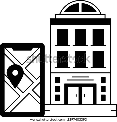 Room Availability Check Concept, Glamping Location Vector Icon Design, Hotel and Motel Services Symbol, Vacations Rental Sign, Restaurant Supplies Stock Illustration