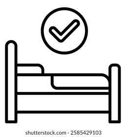 Room Availability icon line vector illustration