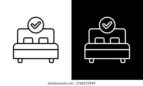 Room Availability Outline White Icon Set Design
