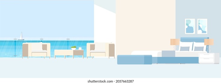 Habitaciones con balcón y vistas al mar