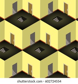 Room based tessellation. Vector illustration