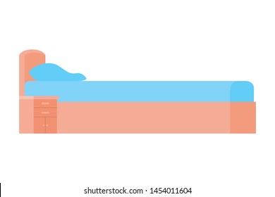 room with bed isolated icon