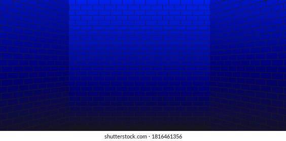 Zimmer mit Backsteinhintergrund. Vektorgrafik für Poster