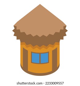 Room bungalow icon isometric vector. Beach house. Tropical sea