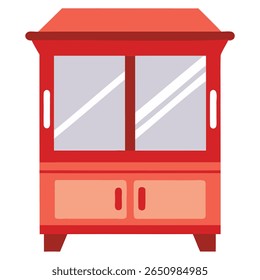 Diseño de Ilustración vectorial de gabinete de habitación.