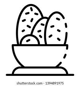 Room cactus pot icon. Outline room cactus pot vector icon for web design isolated on white background