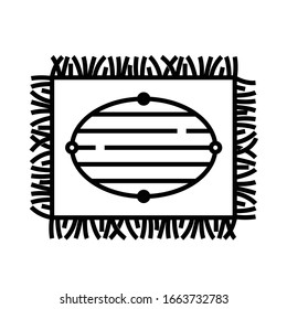 Room carpet line icon, concept sign, outline vector illustration, linear symbol.