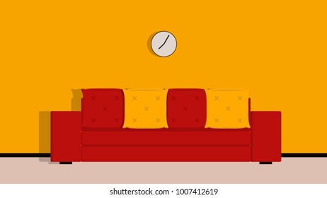 Room cartoon vector. free space for text. wallpaper. background.