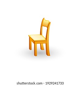 vector de silla de habitación sobre fondo blanco