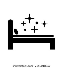 Icono de línea de limpieza de habitaciones Ilustración vectorial