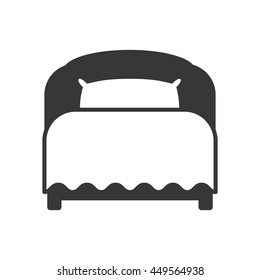 Room concept represented by bed icon. Isolated and flat illustration 