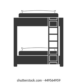 Room concept represented by bed icon. Isolated and flat illustration 