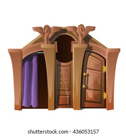 Room for confession. Vector.