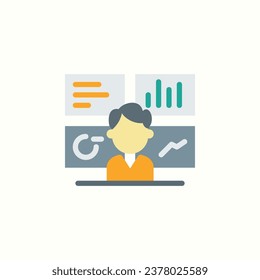 room control flat icon, isolated icon in light background, perfect for website, blog, logo, graphic design, social media, UI, mobile app