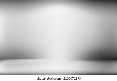 room design background with spotlight. white color background with shinny effect. vector illustration