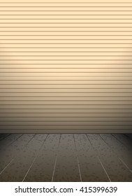 Room design with wall and floor illustration