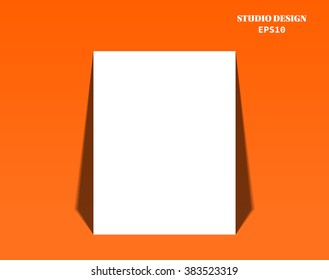 Room Design with White paper well use for Business backdrop. Vector illustrator EPS10 