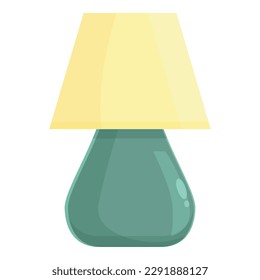 Room desk lamp icon cartoon vector. Table light. Furniture interior