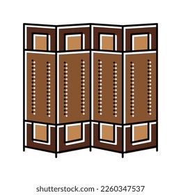 room divider color icon vector. room divider sign. isolated symbol illustration