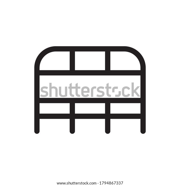 Room Divider (COVID Protection\
Equipment) icon outline vector. isolated on white\
background