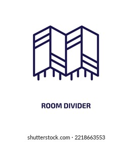 room divider icon from furniture  household collection. Thin linear room divider, furniture, wood outline icon isolated on white background. Line vector room divider sign, symbol for web and mobile