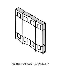 room divider isometric icon vector. room divider sign. isolated symbol illustration