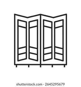 room divider line art vector