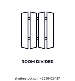 room divider  outline icon. Linear vector from furniture concept. Thin line room divider  icon isolated on white background