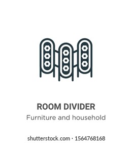 Room divider vector icon on white background. Flat vector room divider icon symbol sign from modern furniture and household collection for mobile concept and web apps design.
