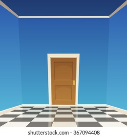 Room Door - Blue