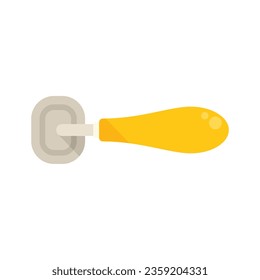 Room door handle icon flat vector. Steel house. Iron interior isolated