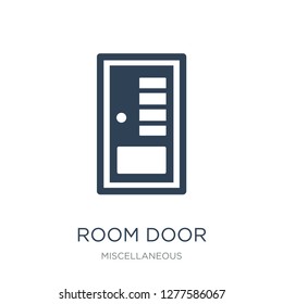 room door icon vector on white background, room door trendy filled icons from Miscellaneous collection, room door vector illustration