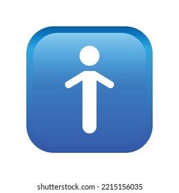 Men’s room emoji icon isolated on white background. WC symbol modern, simple, vector, icon for website design, mobile app, ui. Vector Illustration