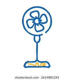 room fan doodle icon sketch vector. room fan sign. isolated symbol illustration