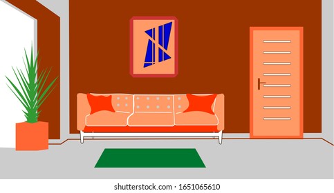 room with furniture in bright colors