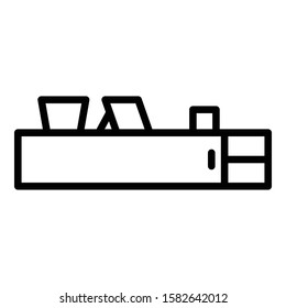 Room furniture icon. Outline room furniture vector icon for web design isolated on white background