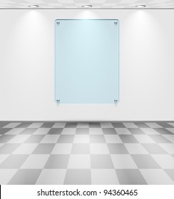 Room with glass placeholder