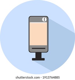 Calefactor de habitaciones, ilustración, vector sobre fondo blanco.