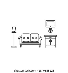 Room icon isolated on white background. Apartment symbol modern, simple, vector, icon for website design, mobile app, ui. Vector Illustration