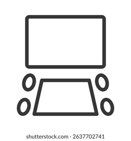 Room Icon Lineal Style Vector Illustration